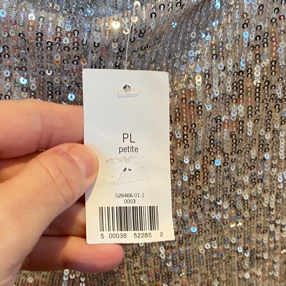 Banana Republic Silver Sequin Wide Leg Pants - Picture 2 of 5